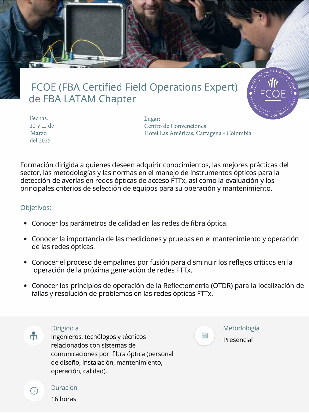 CURSO FCOE (FBA Certified Field Operations Expert) de FBA LATAM Chapter